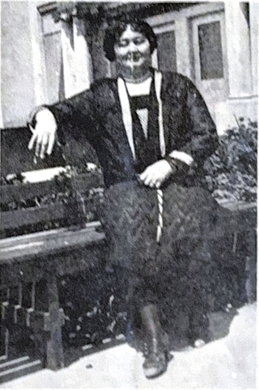 Portrait of Miss Mathilde Guebert seated in dark dress