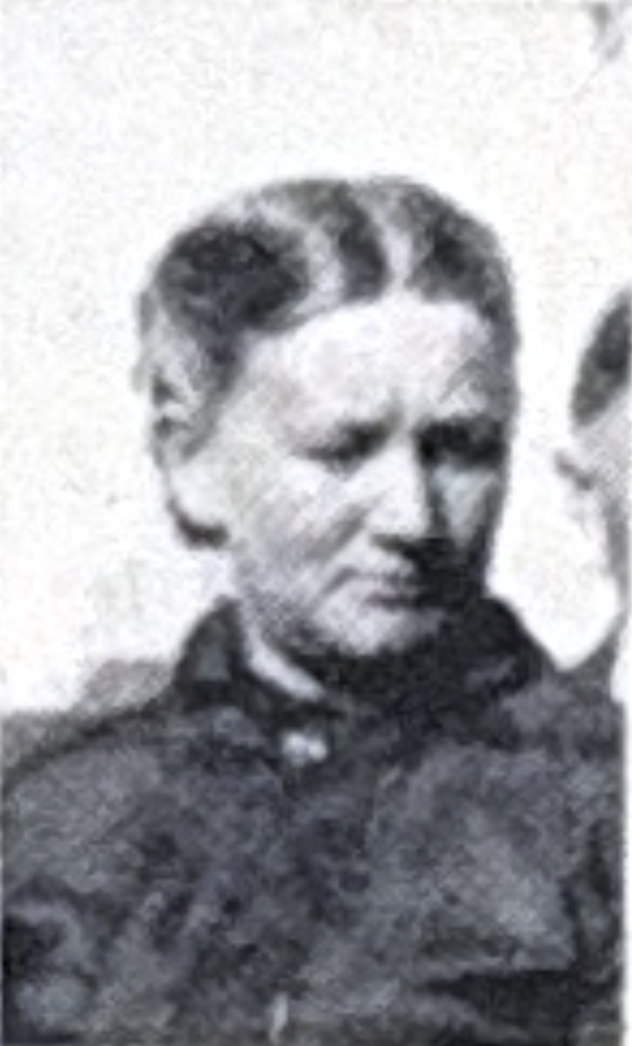 Portrait of elderly woman in dark dress